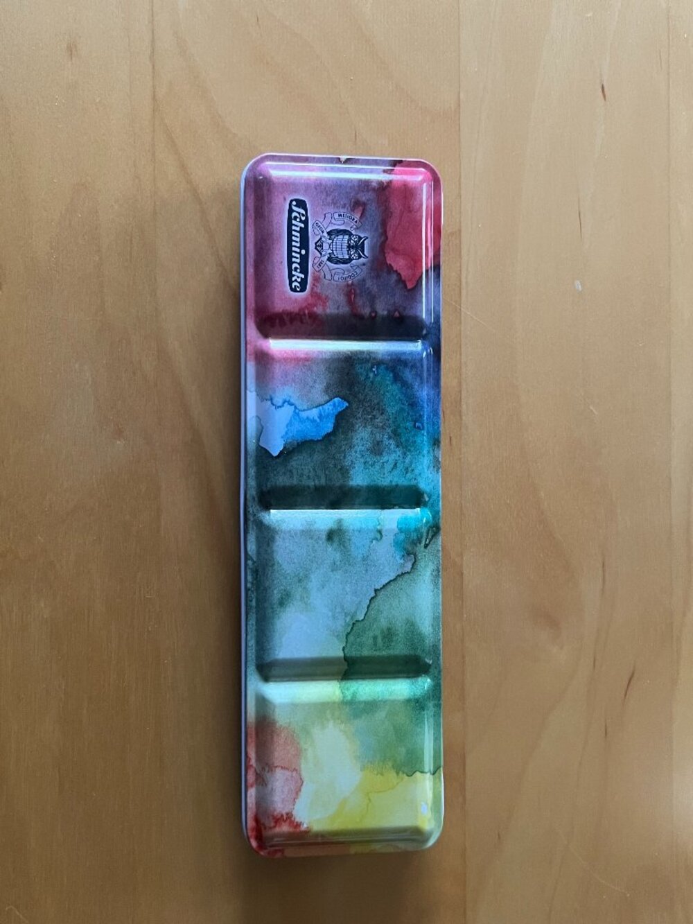 Schmincke Rainbow Metal Watercolour Tin - 12 Akademie Colours